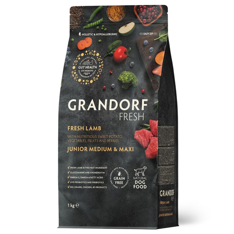 Беззерновой корм с живыми пробиотиками для молодых собак GRANDORF FRESH Dog Свежее мясо ягненка с бататом сух. 1кг — цена и… Беззерновой корм с живыми пробиотиками для молодых собак GRANDORF FRESH Dog Свежее мясо ягненка с бататом сух. 1кг
