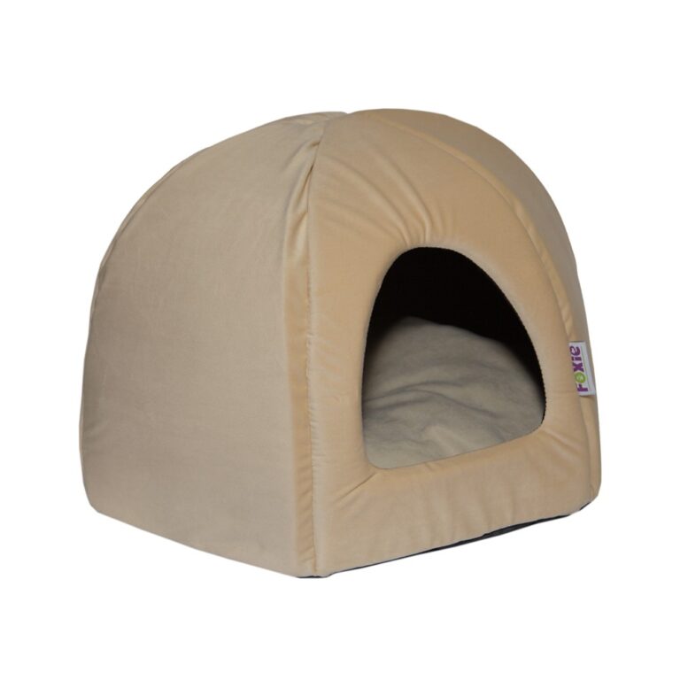 Домик для животных Foxie Cream Point 51х46×33см кремовый десерт
