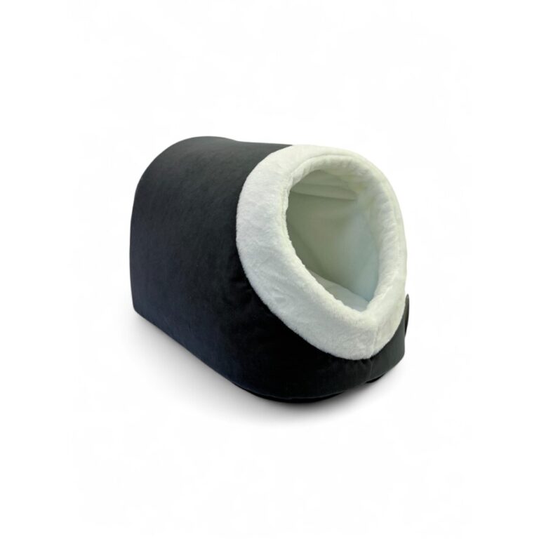 Домик для животных Foxie Fuzzy comfort 51х35х33см с мехом, графитовый