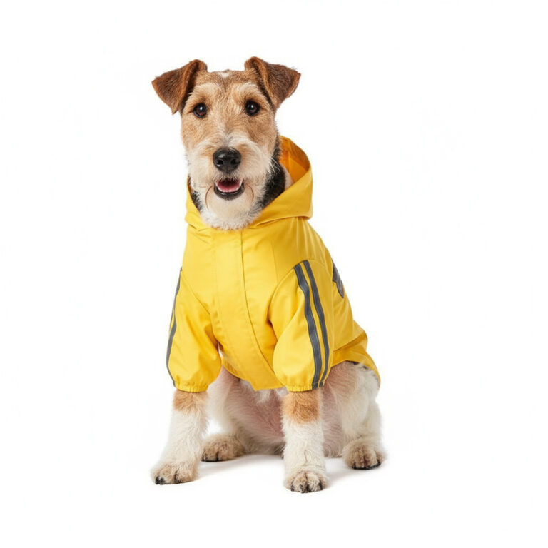 Дождевик для собак Foxie Rain желтый р. M (длина спины 35см)