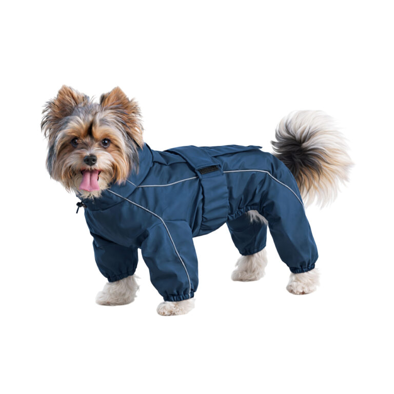 Дождевик-комбинезон для собак Foxie Barking Blue XS (длина спины 25см) синий