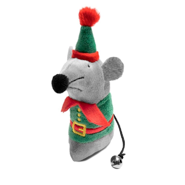Игрушка для кошек GIGWI X-mas Tales Серая мышка 15см