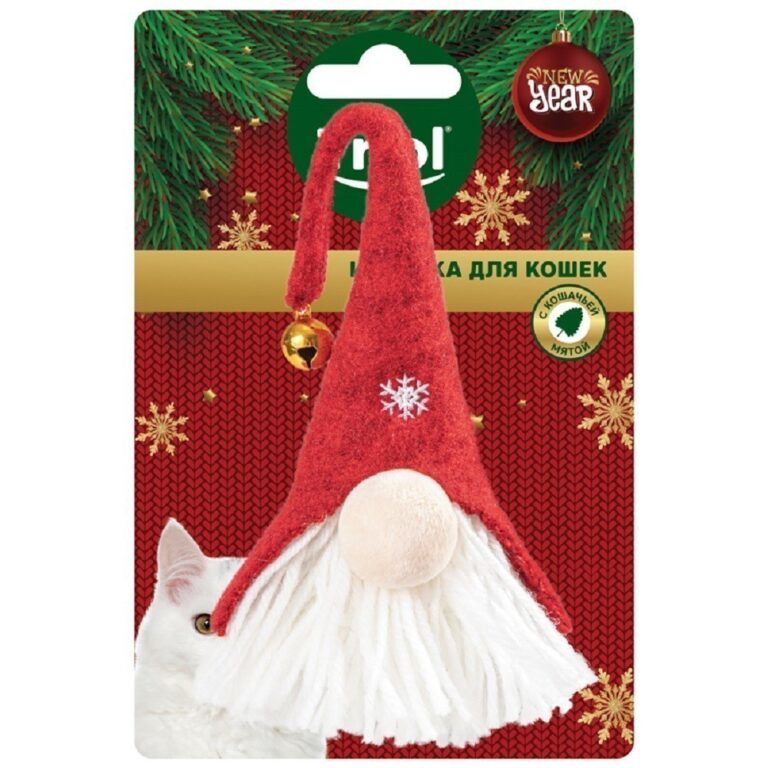 Игрушка для кошек TRIOL New Year Гномик, 230мм