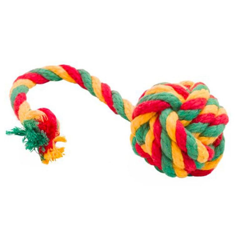 Игрушка для собак DOGLIKE Dental Knot Мяч канатный средний (Красный-желтый-зеленый) — цена и наличие Игрушка для собак DOGLIKE Dental Knot Мяч канатный средний (Красный-желтый-зеленый)