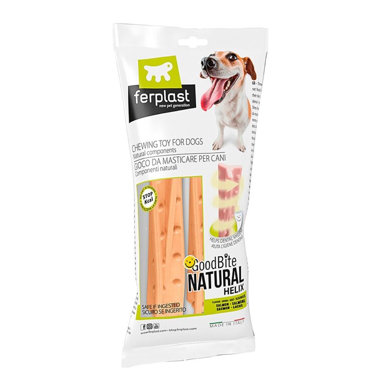 Игрушка для собак FERPLAST GoodBite Helix M Bag кость вкус лосося, 12см 23г 2шт Игрушка для собак FERPLAST GoodBite Helix M Bag кость вкус лосося, 12см 23г 2шт