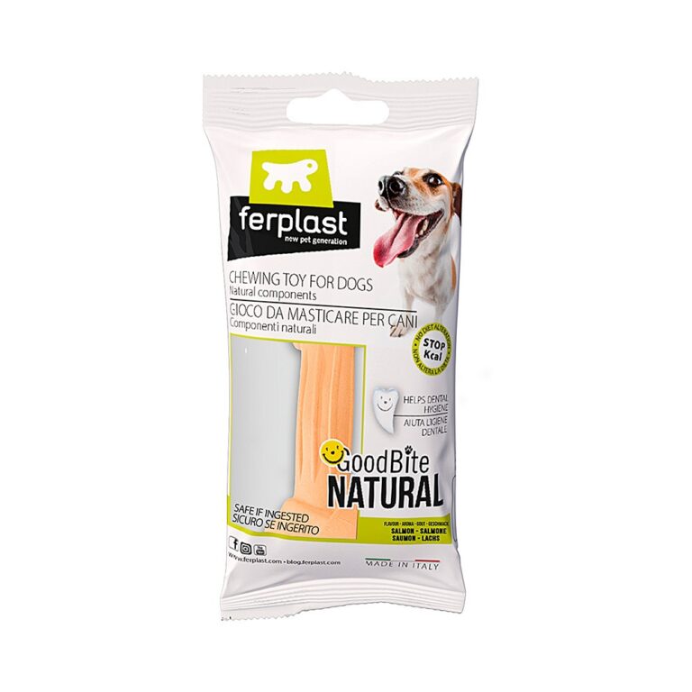 Игрушка для собак FERPLAST GoodBite S Bag кость вкус лосося, 11см, 40г
