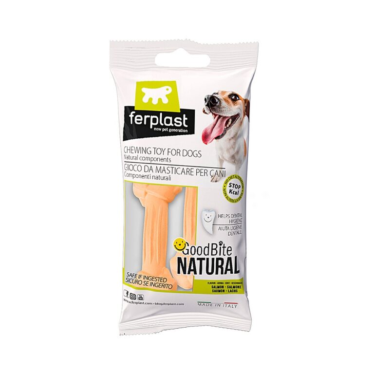 Игрушка для собак FERPLAST GoodBite XS Bag кость вкус лосося, 8см, 15г 2шт Игрушка для собак FERPLAST GoodBite XS Bag кость вкус лосося, 8см, 15г 2шт