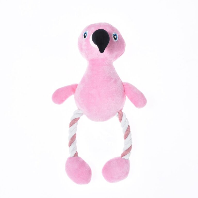 Игрушка для собак Foxie Pink flamingo с веревочными ногами 35x20см Игрушка для собак Foxie Pink flamingo с веревочными ногами 35×20см