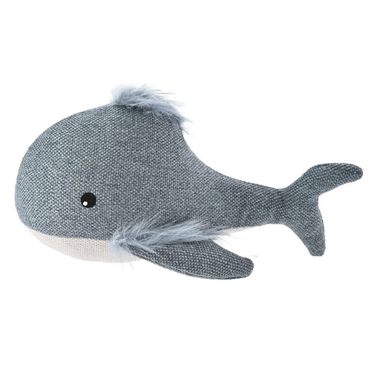 Игрушка для собак Foxie Sea Life Кит с пищалкой и шуршалкой 30.5×15см плюш