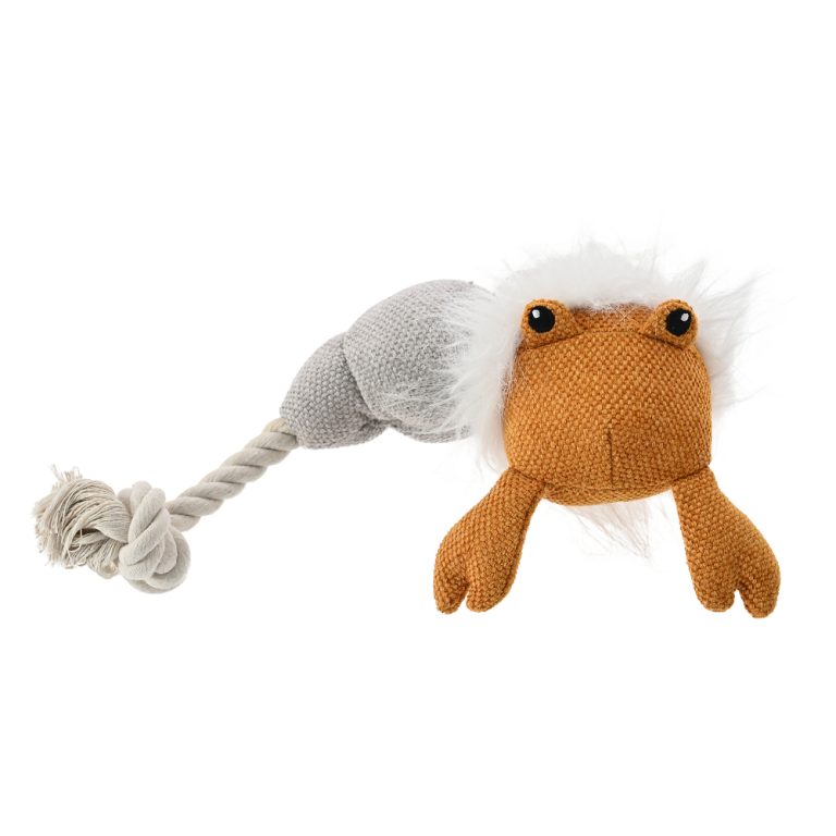 Игрушка для собак Foxie Sea Life Рак-отшельник с пищалкой и шуршалкой 27×14см плюш
