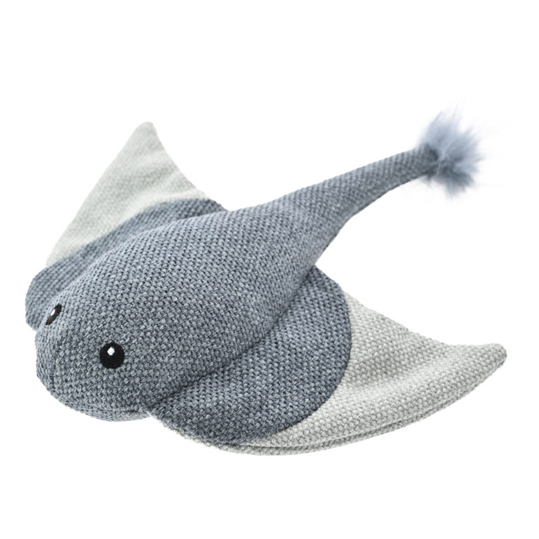 Игрушка для собак Foxie Sea Life Скат с пищалкой и шуршалкой 21×25см плюш