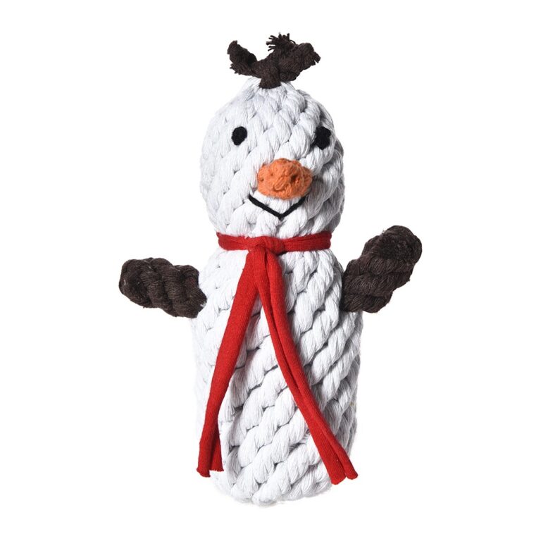 Игрушка для собак Foxie Snowman Снеговик плетеный 17см — цена и наличие Игрушка для собак Foxie Snowman Снеговик плетеный 17см
