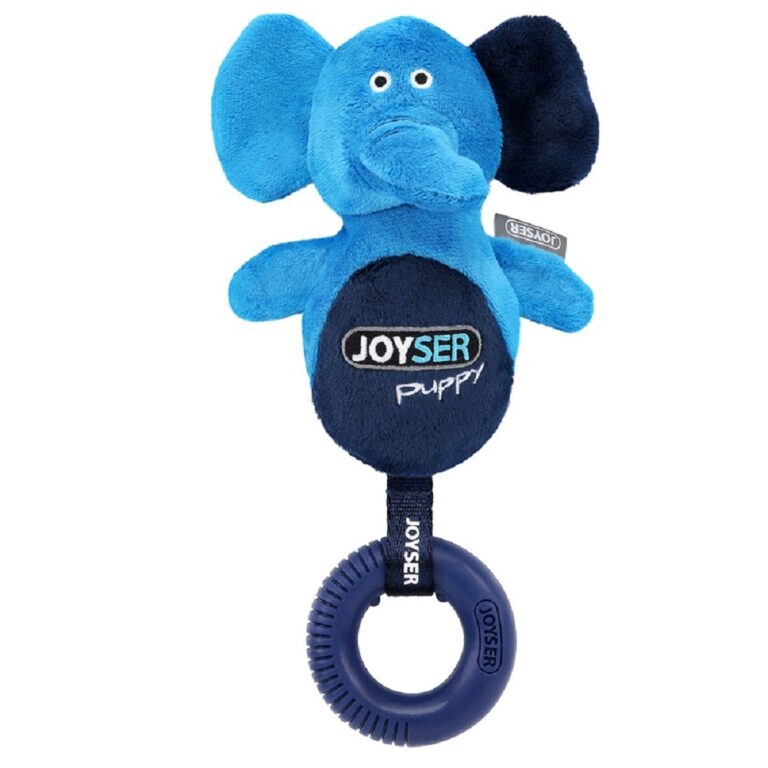 Игрушка для собак JOYSER Puppy Слоник с резиновым кольцом и пищалкой S/M голубой, 21см Игрушка для собак JOYSER Puppy Слоник с резиновым кольцом и пищалкой S/M голубой, 21см