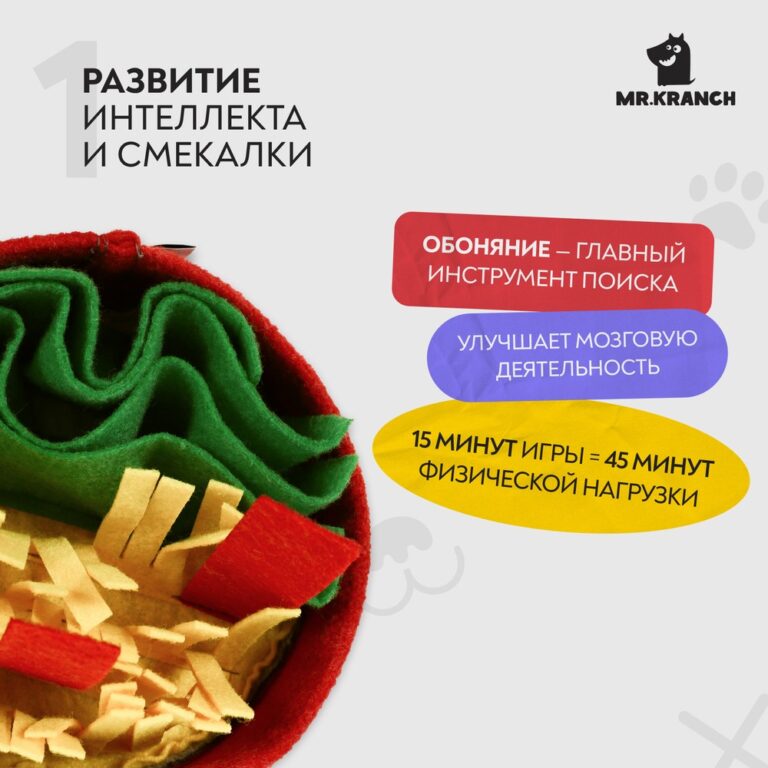 Игрушка для собак Mr.Kranch Пицца нюхательная 18×18см