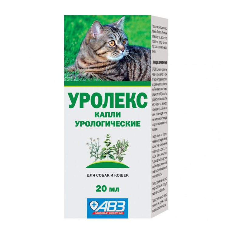 Капли урологические АВЗ Уролекс для кошек и собак 20мл — цена и наличие Капли урологические АВЗ Уролекс для кошек и собак 20мл