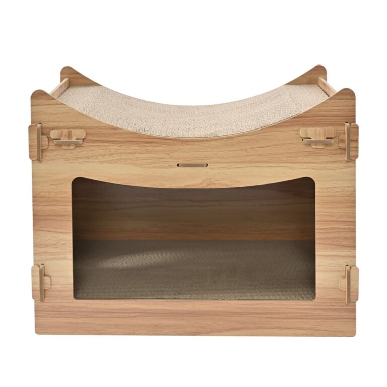 Когтеточка для кошек Foxie Cat house Домик двухуровневый с лежанкой из картона 45х33х35см — цена и наличие Когтеточка для кошек Foxie Cat house Домик двухуровневый с лежанкой из картона 45х33х35см