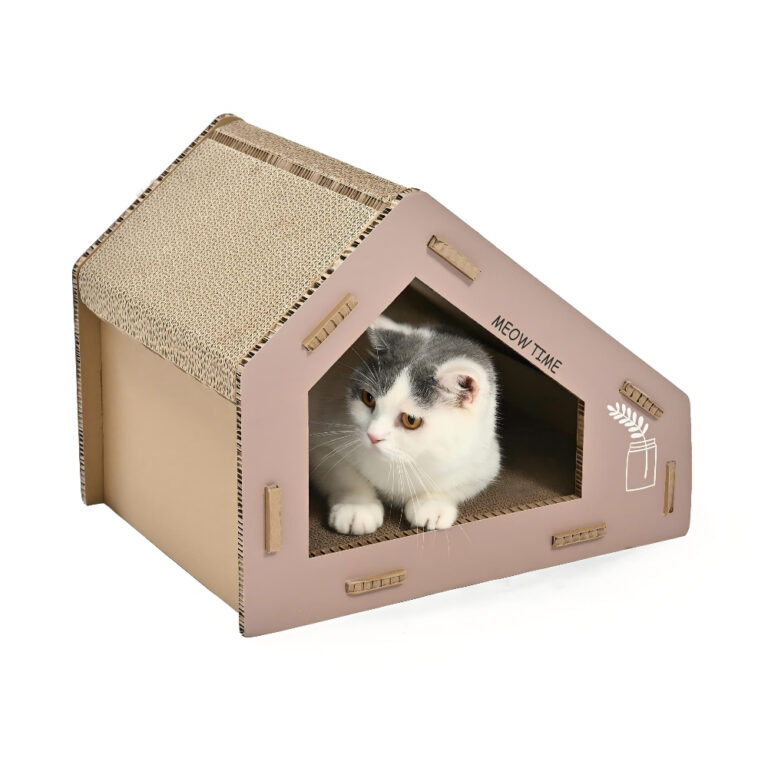 Когтеточка для кошек Foxie Sloping Roof Домик из картона 45x35,5x35,5см Когтеточка для кошек Foxie Sloping Roof Домик из картона 45×35,5×35,5см
