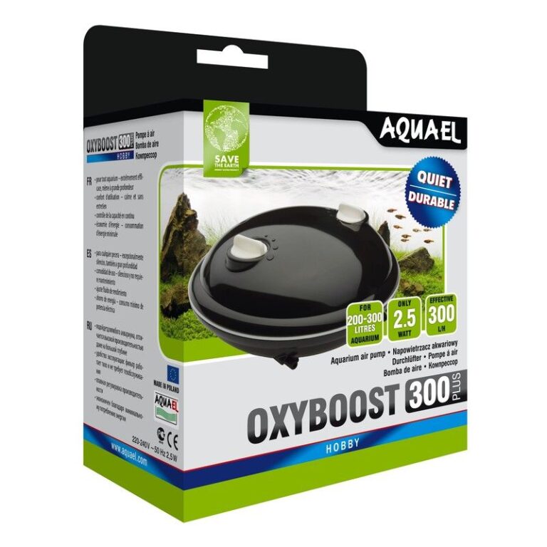 Компрессор AQUAEL OXYBOOST 300 plus для аквариума 200 — 300 л (300 л/ч, 2.5 Вт, 2 канала, регулируемый)