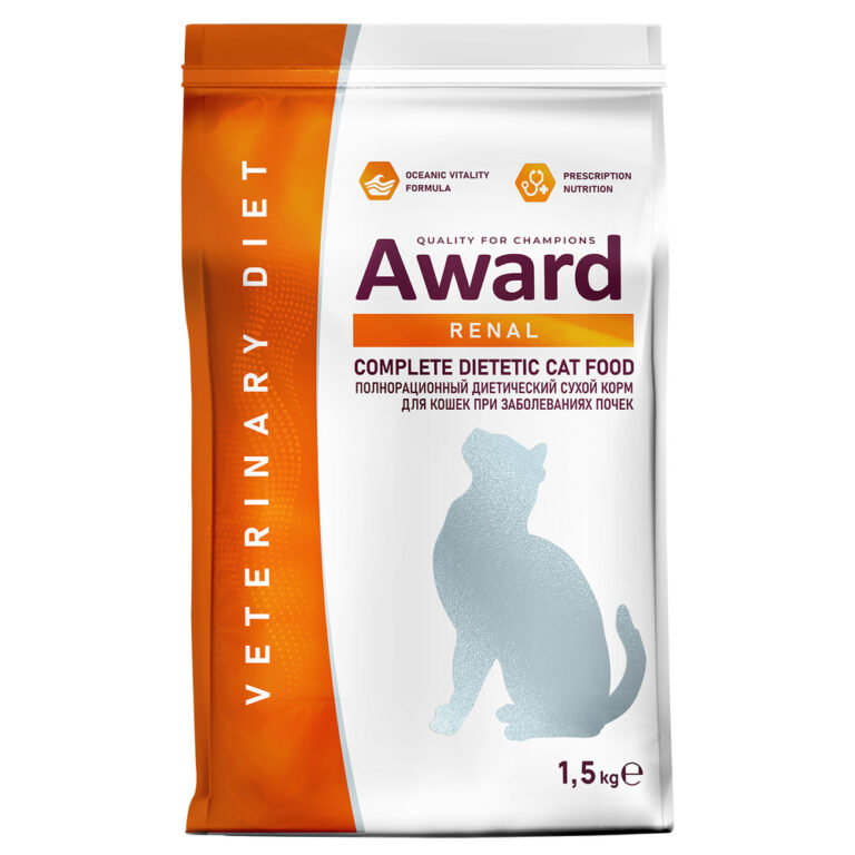 Корм для кошек AWARD Veterinary Diet Renal при заболеваниях почек сух. 1,5кг Корм для кошек AWARD Veterinary Diet Renal при заболеваниях почек сух. 1,5кг