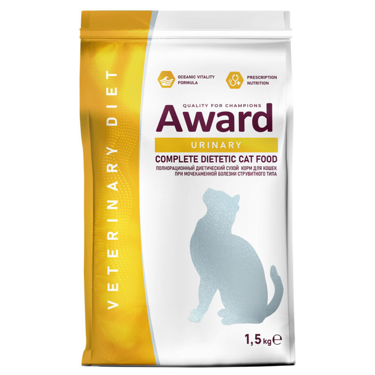 Корм для кошек AWARD Veterinary Diet Urinary при мочекаменной болезни струвитного типа сух. 1,5кг — цена и наличие Корм для кошек AWARD Veterinary Diet Urinary при мочекаменной болезни струвитного типа сух. 1,5кг