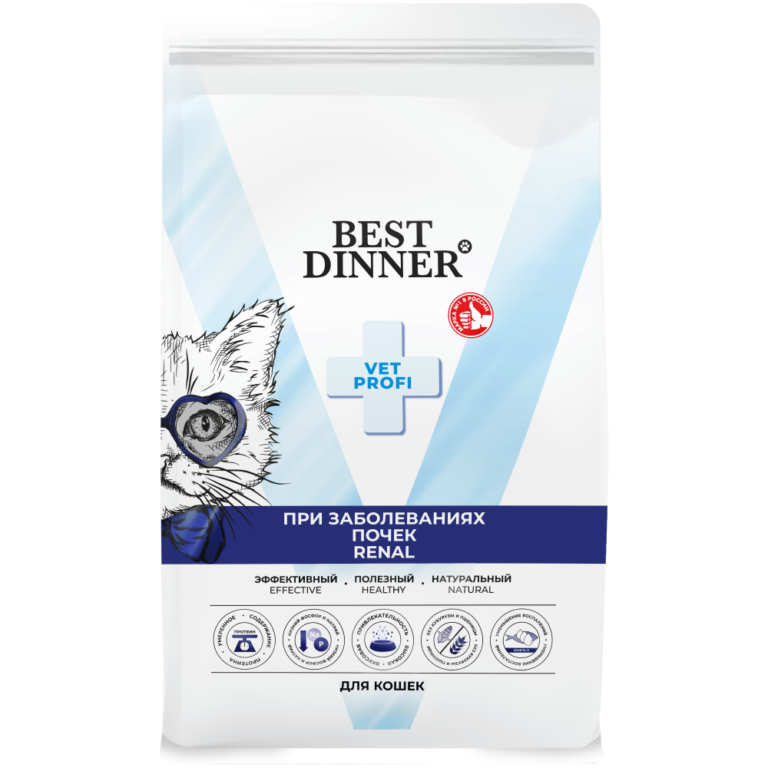 Корм для кошек Best Dinner Vet Profi Renal при заболеваниях почек сух. 400г