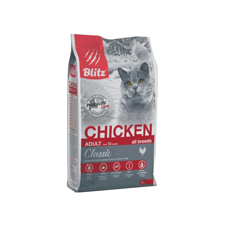 Корм для кошек Blitz adult cat chicken с мясом курицы — цена и наличие Корм для кошек Blitz adult cat chicken с мясом курицы