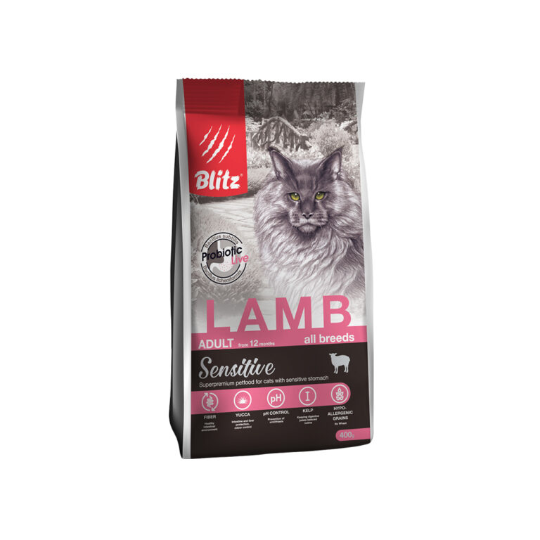 Корм для кошек Blitz adult lamb cat с мясом ягненка