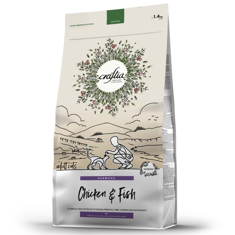 Корм для кошек CRAFTIA Harmona из курицы и рыбы сух. 1,4кг — цена и наличие Корм для кошек CRAFTIA Harmona из курицы и рыбы сух. 1,4кг
