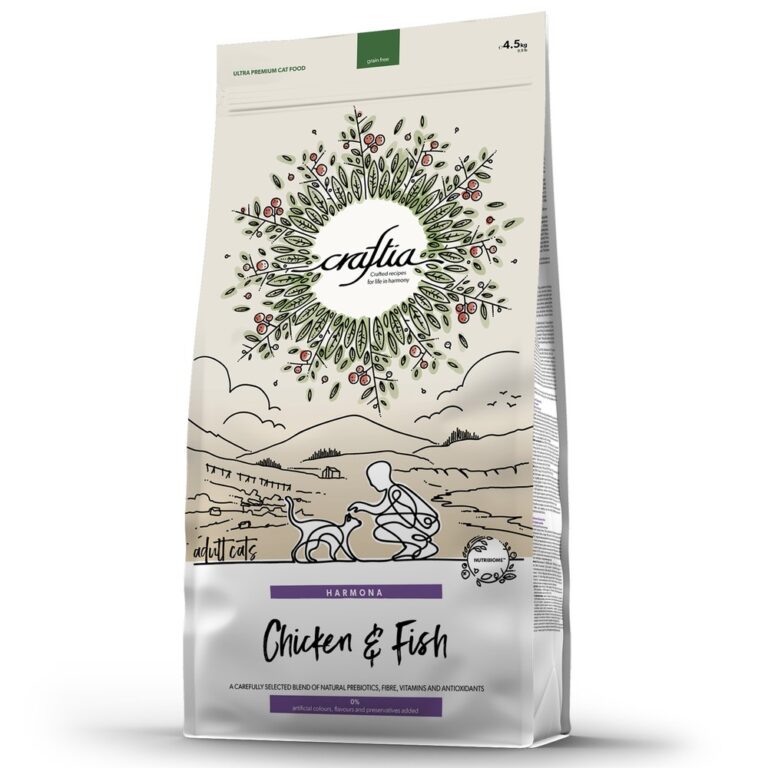Корм для кошек CRAFTIA Harmona из курицы и рыбы сух. 4,5кг — цена и наличие Корм для кошек CRAFTIA Harmona из курицы и рыбы сух. 4,5кг