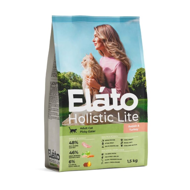 Корм для кошек Elato Holistic Lite для привередливых, кролик с индейкой сух. 1,5кг — цена и наличие Корм для кошек Elato Holistic Lite для привередливых, кролик с индейкой сух. 1,5кг