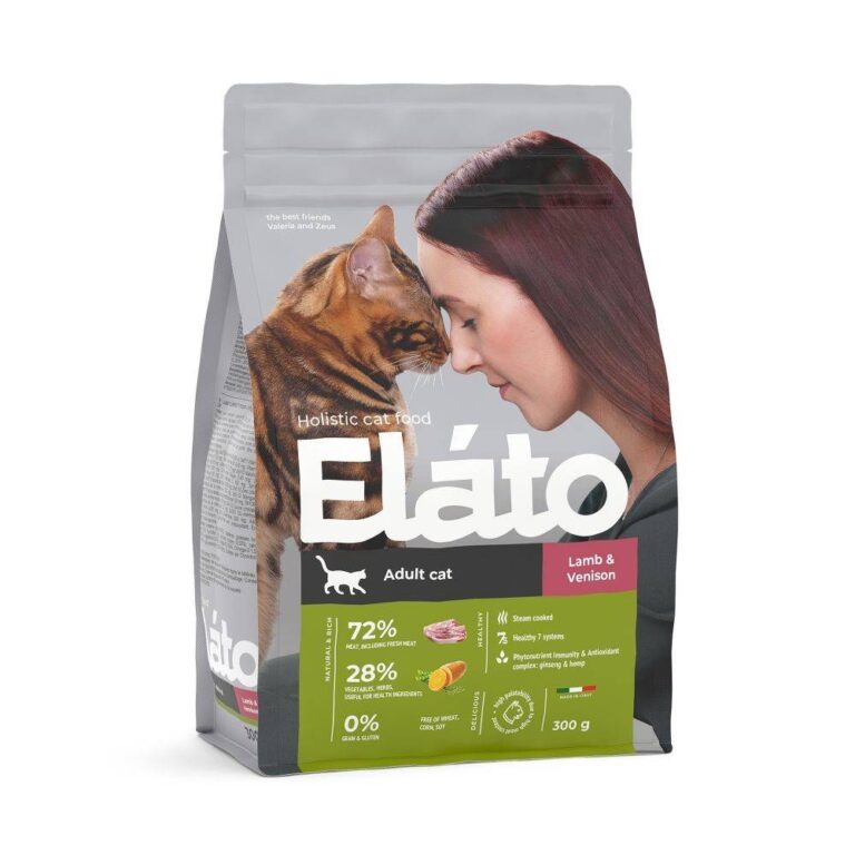 Корм для кошек Elato Holistic ягненок с олениной сух. 300г — цена и наличие Корм для кошек Elato Holistic ягненок с олениной сух. 300г