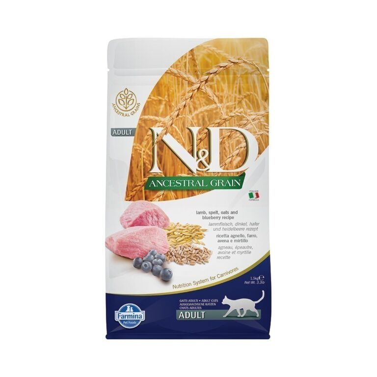 Корм для кошек Farmina N&D Ancestral Grain Line ягненок с черникой сух. 1,5кг