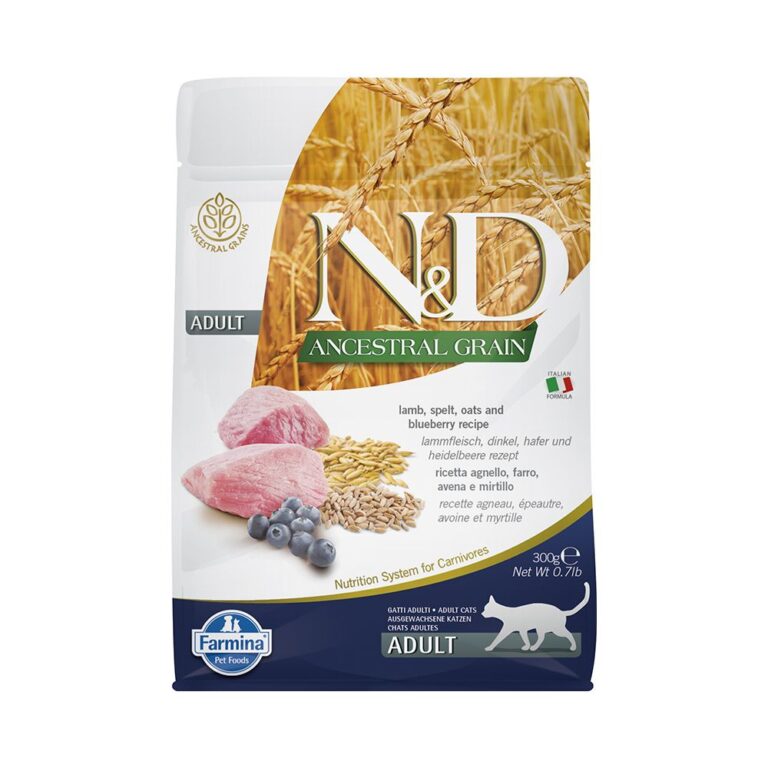 Корм для кошек Farmina N&D Ancestral Grain Line ягненок с черникой сух. 300г