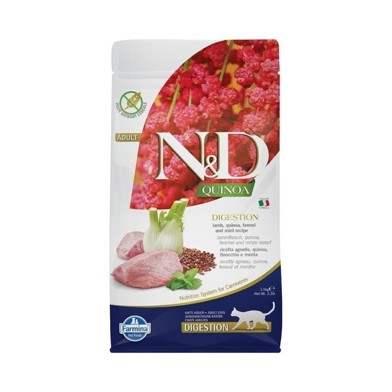 Корм для кошек Farmina N&D Quinoa Line беззерновой при заболеваниях ЖКТ ягненок сух. 1,5кг