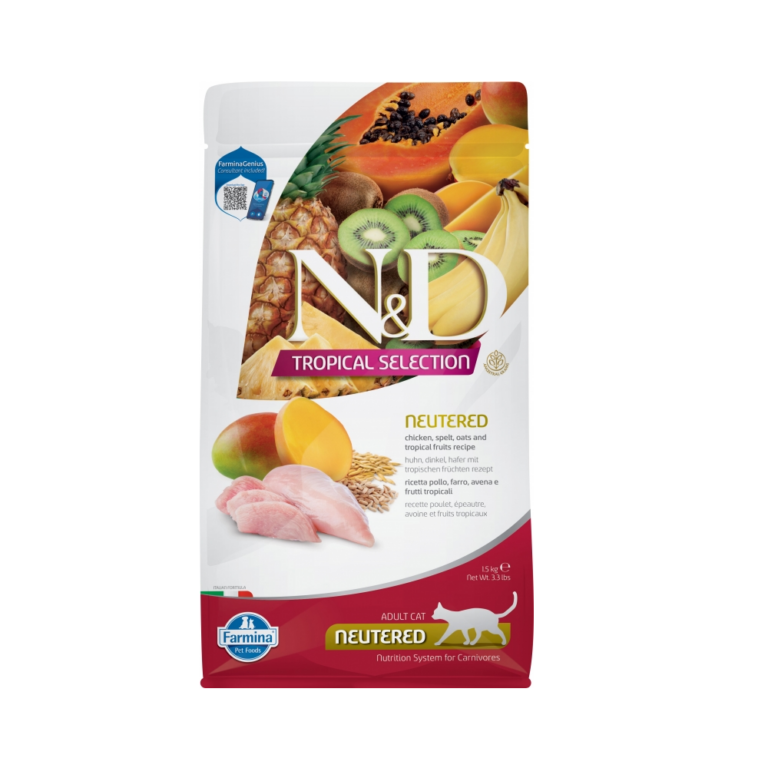 Корм для кошек Farmina N&D Tropical Selection Cat для стерилизованных, курица сух. 1,5кг Корм для кошек Farmina N&D Tropical Selection Cat для стерилизованных, курица сух. 1,5кг