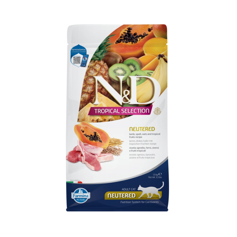 Корм для кошек Farmina N&D Tropical Selection Cat для стерилизованных, ягненок сух. 1,5кг — цена и наличие Корм для кошек Farmina N&D Tropical Selection Cat для стерилизованных, ягненок сух. 1,5кг