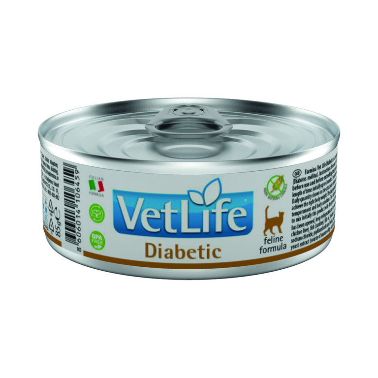 Корм для кошек Farmina Vet Life Cat Diabetic при сахарном диабете, курица банка 85г Корм для кошек Farmina Vet Life Cat Diabetic при сахарном диабете, курица банка 85г