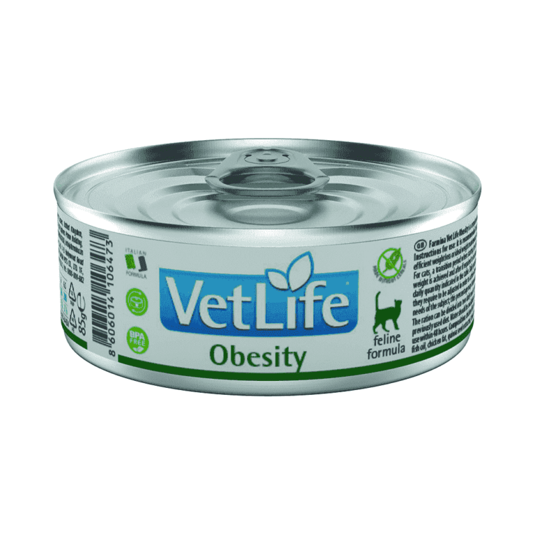 Корм для кошек Farmina Vet Life Cat Obesity с избыточным весом, курица банка 85г — цена и наличие Корм для кошек Farmina Vet Life Cat Obesity с избыточным весом, курица банка 85г