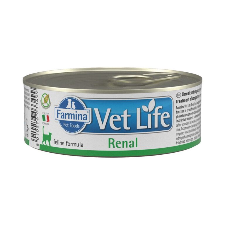 Корм для кошек Farmina Vet Life Renal при почечной недостаточности паштет банка 85г — цена и наличие Корм для кошек Farmina Vet Life Renal при почечной недостаточности паштет банка 85г
