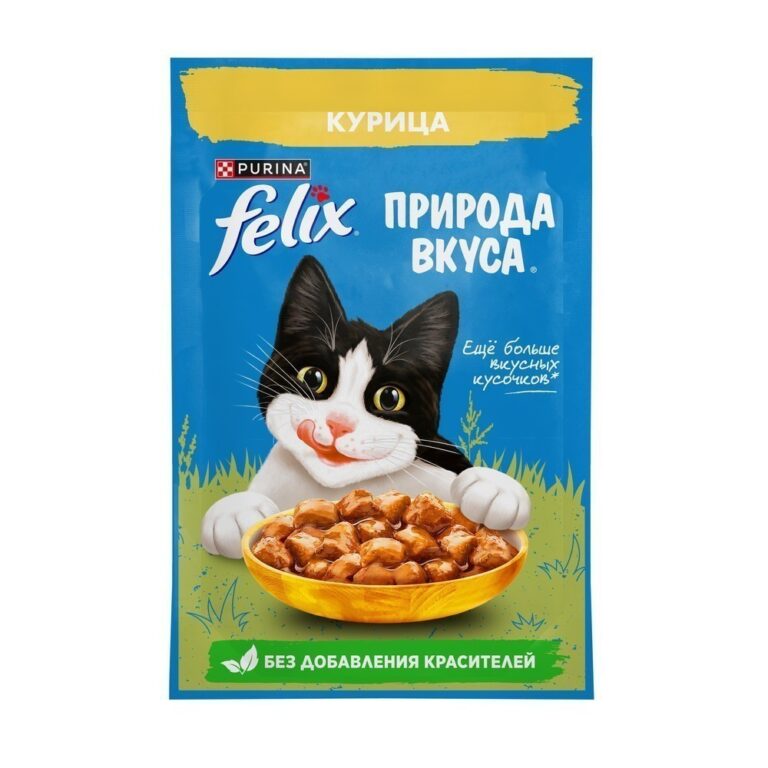 Корм для кошек FELIX Природа вкуса с курицей в соусе пауч 75г
