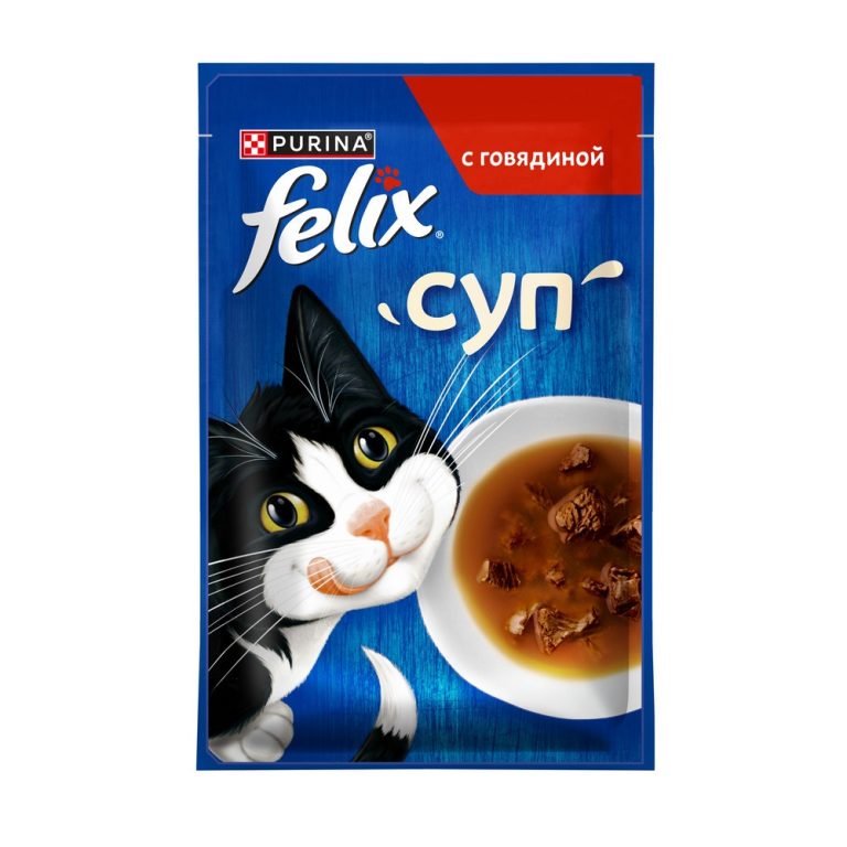 Корм для кошек FELIX Суп с говядиной пауч 48г Корм для кошек FELIX Суп с говядиной пауч 48г