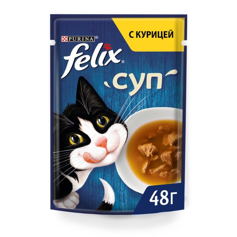 Корм для кошек FELIX Суп с курицей пауч 48г Корм для кошек FELIX Суп с курицей пауч 48г