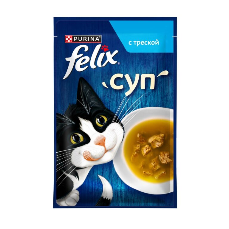 Корм для кошек FELIX Суп с треской пауч 48г — цена и наличие Корм для кошек FELIX Суп с треской пауч 48г