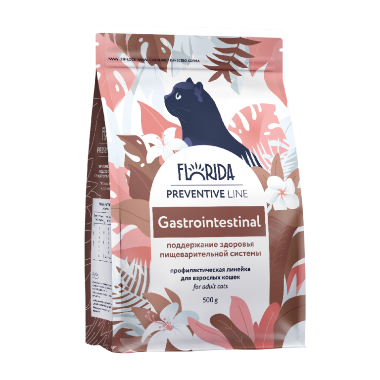 Корм для кошек FLORIDA Gastrointestinal для поддержание здоровья пищеварительной системы сух. 500г — цена и наличие Корм для кошек FLORIDA Gastrointestinal для поддержание здоровья пищеварительной системы сух. 500г