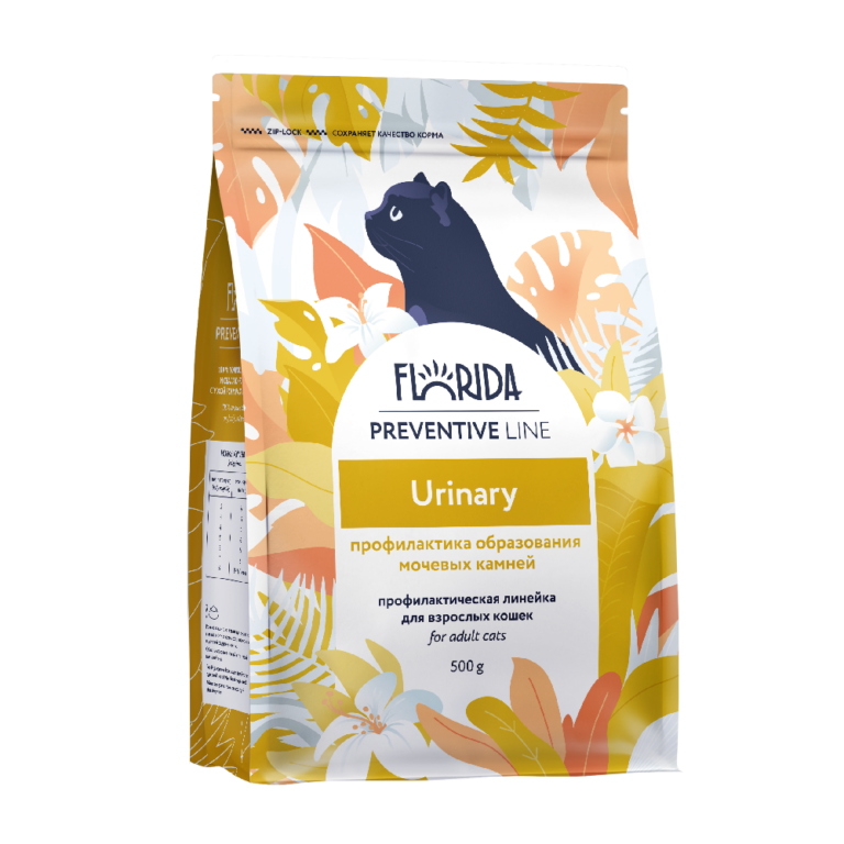 Корм для кошек FLORIDA Urinary для профилактики образования мочевых камней сух. 500г