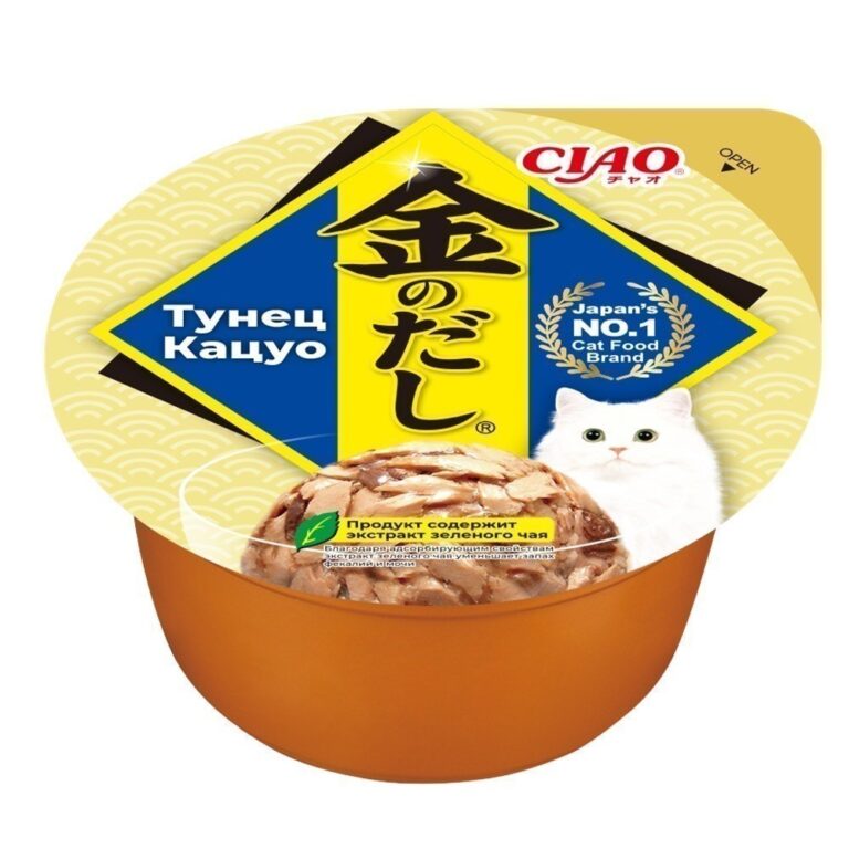 Корм для кошек INABA Ciao Kinnodashi cup Тунец Кацуо ламист.70г