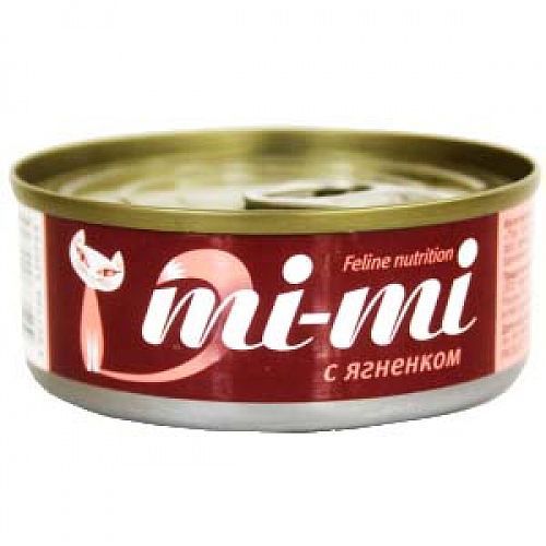 Корм для кошек Mi-mi Кусочки в желе ягненок банка 80г Корм для кошек Mi-mi Кусочки в желе ягненок банка 80г