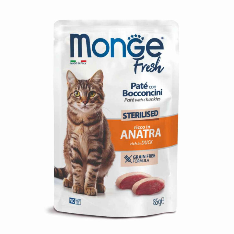 Корм для кошек Monge Cat Fresh для стерилизованных, с уткой пауч 85г