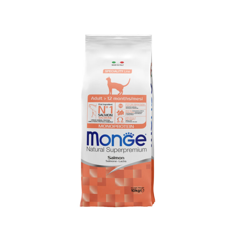 Корм для кошек Monge Cat Monoprotein Salmon лосось сух. 10кг