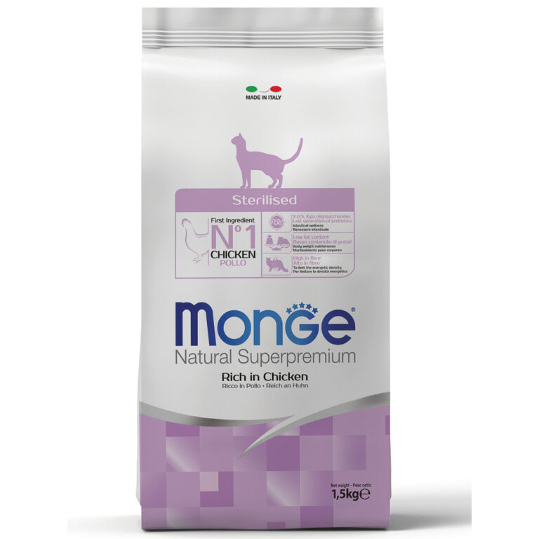 Корм для кошек Monge Cat Sterilized для стерилизованных кошек сух. 1,5кг